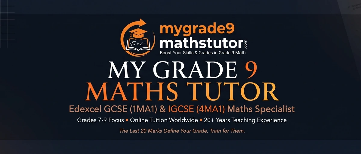 My Grade 9 Maths Tutor YouTube channel banner